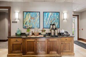 Fort Myers office center with free coffee, tea, and light breakfast offered to clients on Tuesday and Thursday mornings.